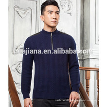 man's cashmere knitting sweater zip pullover